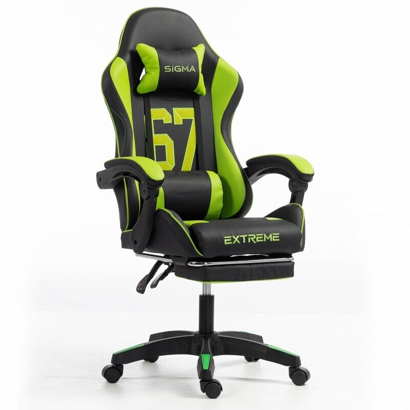 Zaļš jauniešu spēļu krēsls (modelis KO55ZIE)