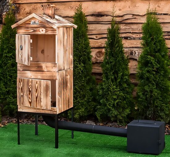 Medinė modulinė rūkykla „H50-PLUS“ (30x30x35cm)