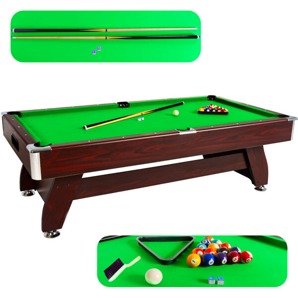 THUNDER 9FT Pool Table – BOLD-BROWN/ BOLD BLACK -9FT