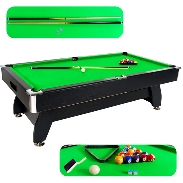 THUNDER 7FT pool table – BOLD BLACK/ BOLD BROWN -7FT